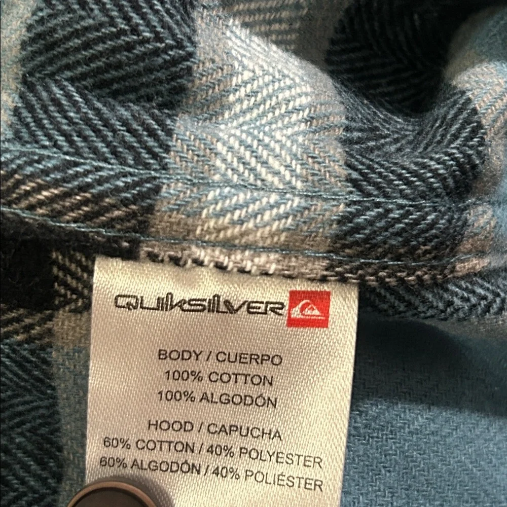 Quiksilver Plaid Hooded Flannel Shirt 100% Cotton S, M NWT